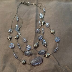 Elegant Blue Beaded Necklace